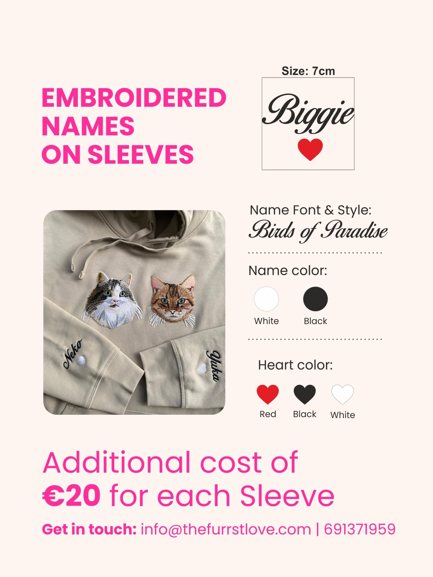 Custom Embroidered Pet Portrait T-shirt - Image 5