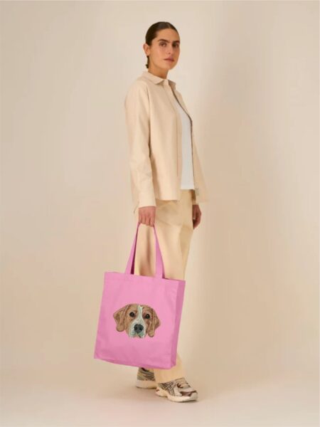Custom Pet Portrait Embroidered Tote Bag