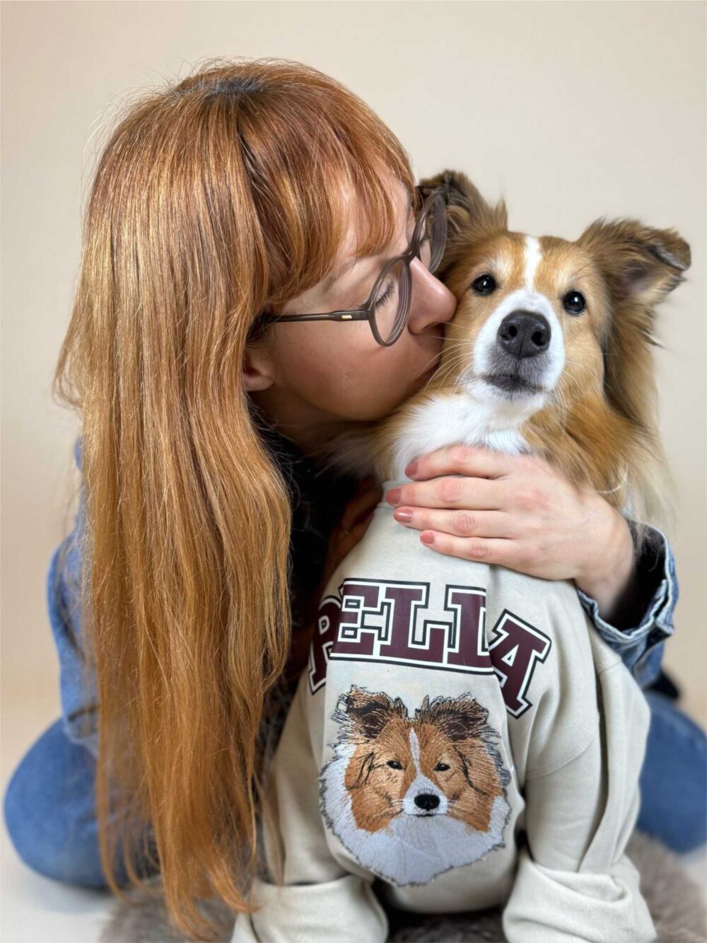 Custom Pet Portrait Embroidered Sweatshirt With Name - Image 2